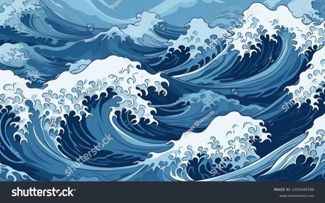 Ocean wave illustration placeholder
